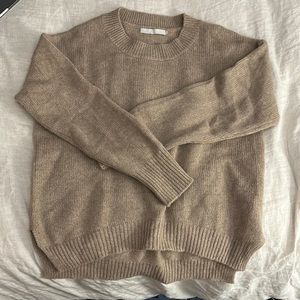 One Grey Day Revolve cashmere sweater beige large